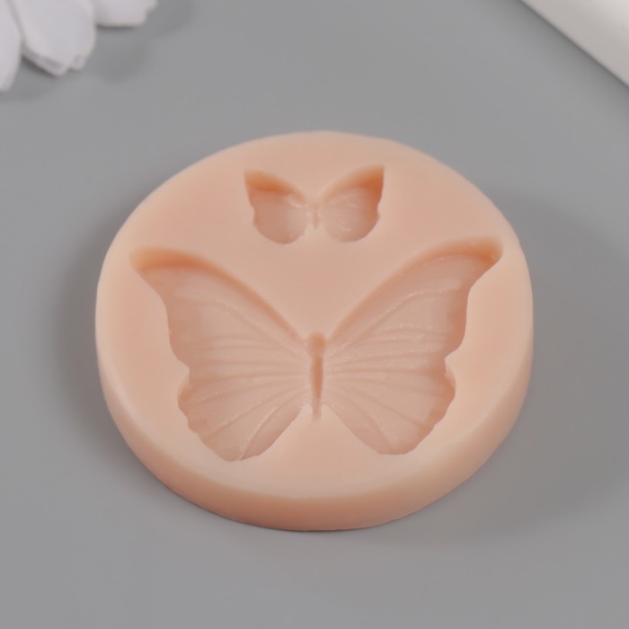 Молд силиконовый Молд силиконовый "Бабочки" 5х3,5 см; 1,8х1,2 см МИКС