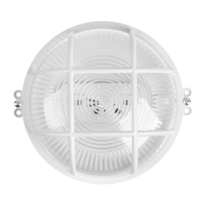 Светильник ЖКХ светодиодный, 8 Вт, IP54, 6500K, 220 В, пластик, белый