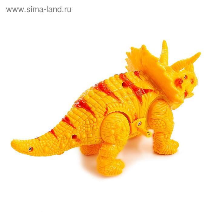 Динозавр &laquo;Трицератопс&raquo;, работает от батареек, световые и звуковые эффекты, МИКС