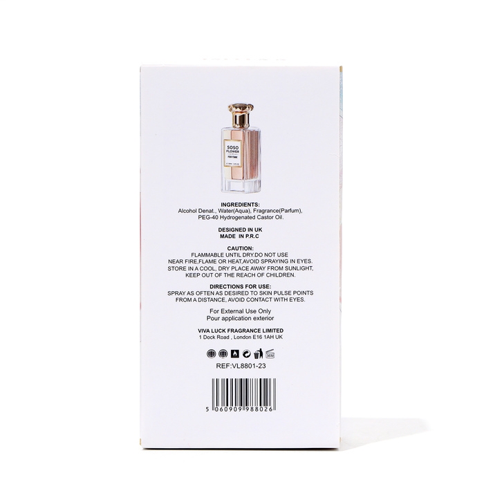 Туалетная вода женская Soso Flower, 100 мл