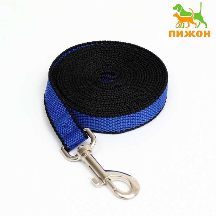 Поводок 3 м х 2 см, сине-черный Поводок 3 м х 2 см, сине-черный