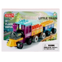 Конструктор ЖД &laquo;Поезд алфавит&raquo;, 34 детали