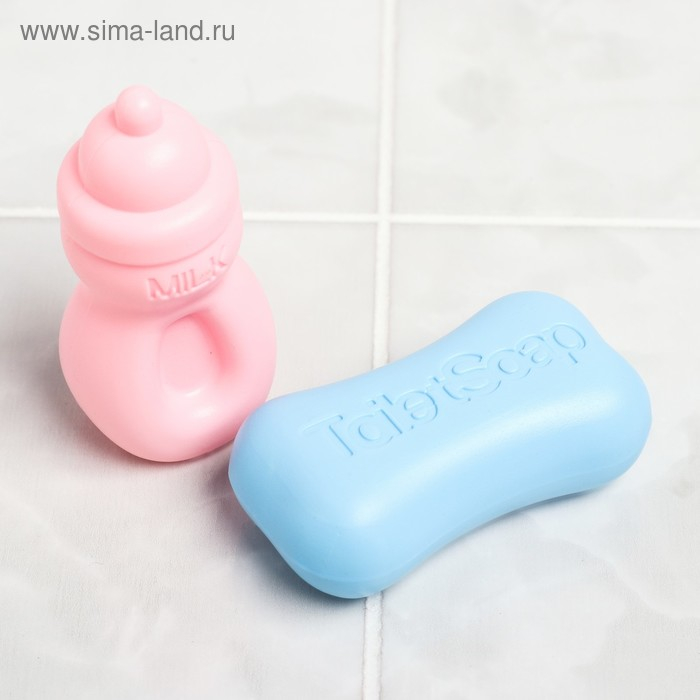 Набор резиновых игрушек для ванны &laquo;Ванночка-Зоопарк&raquo;, с пищалкой, 6 шт, виды МИКС, Крошка Я