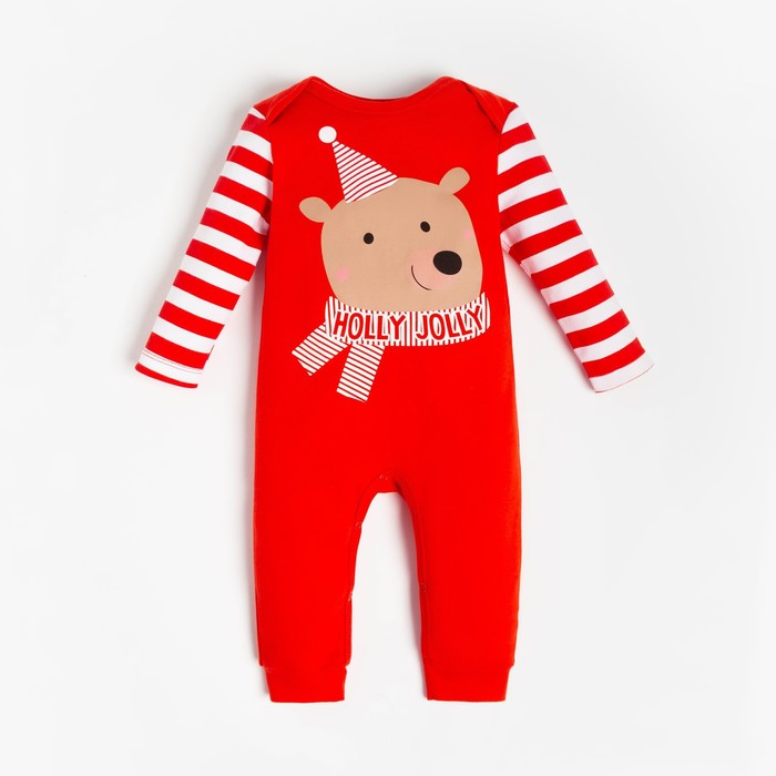 Комбинезон Крошка Я Комбинезон Крошка Я "Мишка", рост 68-74 см, красный