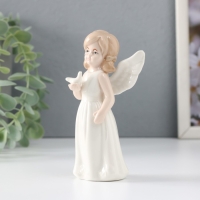 Сувенир керамика "Девочка-ангел с белой голубкой в руке" 11,7х7х4 см
