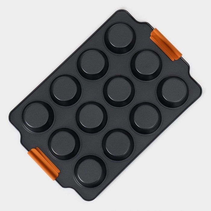 Форма для выпечки Magistro «French Bakery. Круг», 39×26,3×3.4 см, 12 ячеек, антипригарное покрытие Форма для выпечки Magistro «French Bakery. Круг», 39×26,3×3.4 см, 12 ячеек, антипригарное покрытие