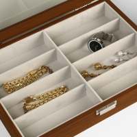 Подставка для украшений, дерево, 8 ячеек, 34,8&times;25,7&times;7,5 см, цвет серый