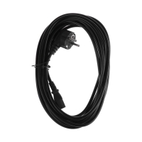 Кабель питания Luazon KDGN-005, Schuko - C13, 10 А, 5 м, 3-х жильный, черный