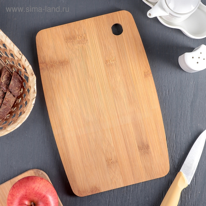 Доска разделочная Доляна «Бамбуковый лес», бамбук, 28×18 см Доска разделочная Доляна «Бамбуковый лес», бамбук, 28×18 см