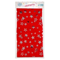 Скатерть &laquo;Звёзды&raquo;, 137 &times; 183 см, цвет красный