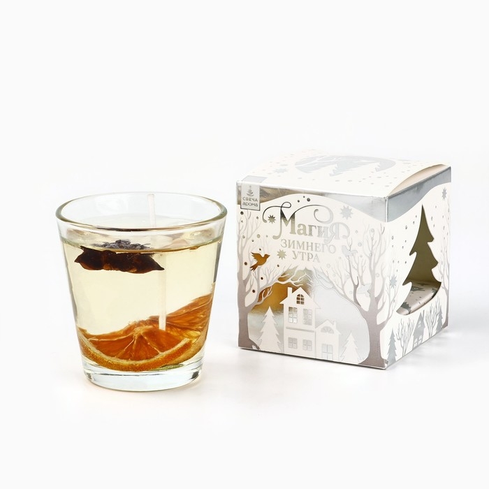 Новогодняя свеча гелевая в стакане с декором внутри «Новый год: Глинтвейн» 5 х 5 х 6 см Новогодняя свеча гелевая в стакане с декором внутри «Новый год: Глинтвейн» 5 х 5 х 6 см