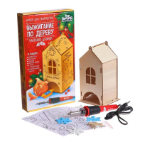 Новогодний набор для выжигания и росписи по дереву &laquo;Новый год! Чайный домик&raquo;