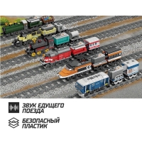 Конструктор ЖД «Грузовой тепловоз», работает от батареек, 392 детали Конструктор ЖД «Грузовой тепловоз», работает от батареек, 392 детали