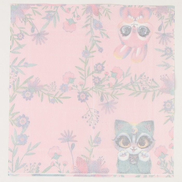 Салфетки бумажные 25*25см "Зая" (набор 20 шт)