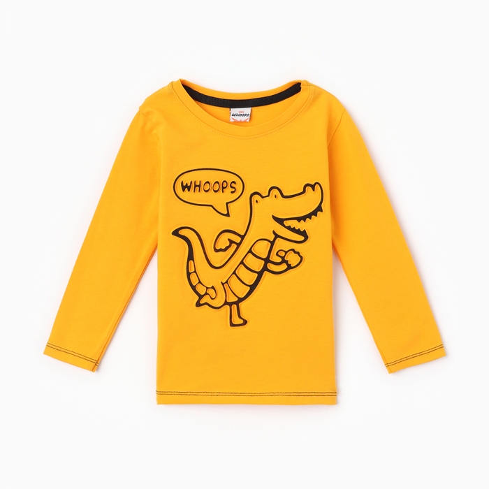 Лонгслив для мальчика, цвет жёлтый, рост 80 см