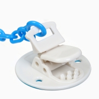 Набор: Соска - пустышка с держателем «Пингвин», анатомическая +6 мес, цвет голубой Набор: Соска - пустышка с держателем «Пингвин», анатомическая +6 мес, цвет голубой