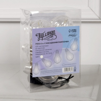 Гирлянда &laquo;Нить&raquo; 3 м роса с насадками &laquo;Лампочки объёмные&raquo;, IP20, серебристая нить, 100 LED, свечение белое, 3.5 В