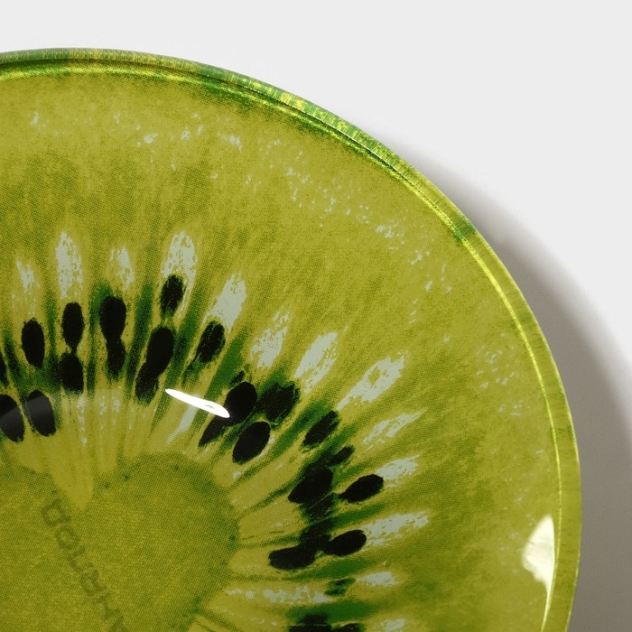 Салатник стеклянный Доляна &laquo;Киви&raquo;, 200 мл, 12&times;2,5 см, цвет зелёный