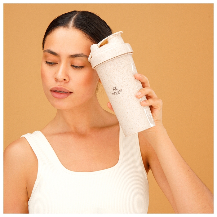 Стакан-шейкер для воды и коктейлей Sima-Land Home, 600 мл, цвет бежевый