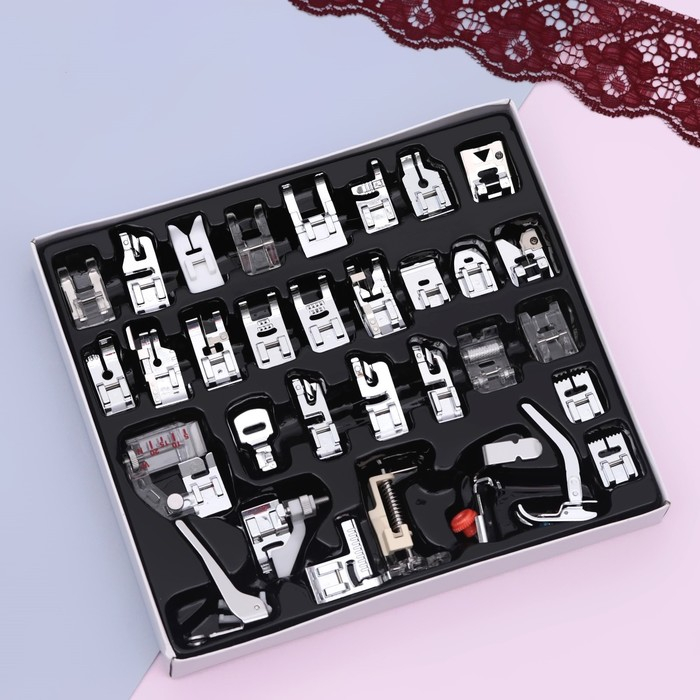 Набор лапок для швейной машины, 32 шт Набор лапок для швейной машины, 32 шт