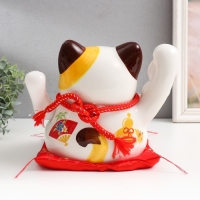 Маятник керамика "Манэки-нэко как источник благополучия" от батареек 16х23х19,5 см