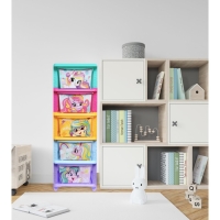 Комод &laquo;Радужные единорожки&raquo;, 5 секций