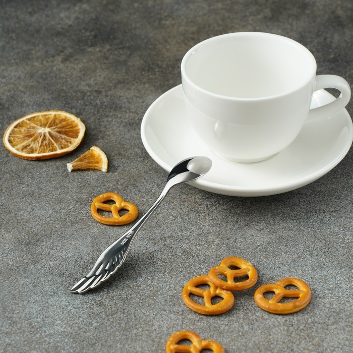 Ложка чайная из нержавеющей стали Magistro Wings, длина 14 см, цвет серебряный