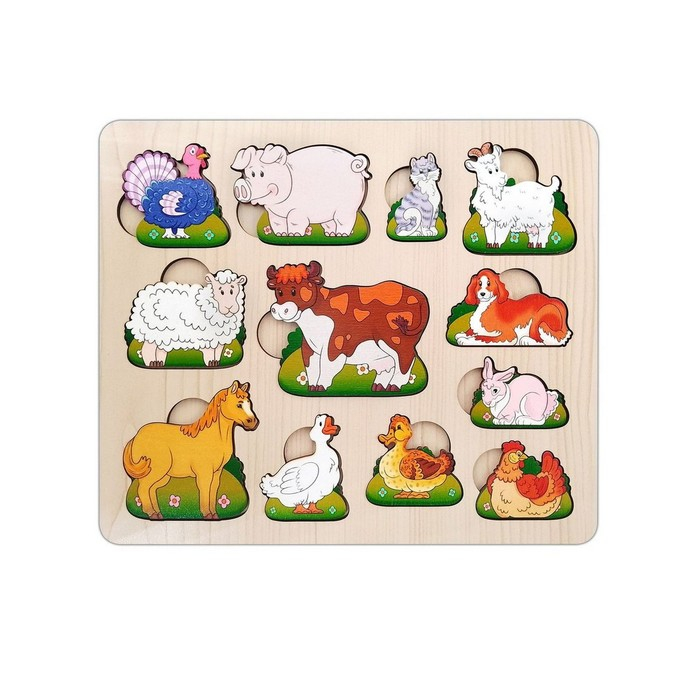 Развивающая доска &laquo;Чей малыш?Домашние животные и птицы&raquo;