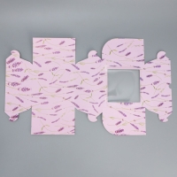 Коробка для капкейков, кондитерская упаковка двухсторонняя, 4 ячейки &laquo;С любовью&raquo;, 16 х 16 х 10 см