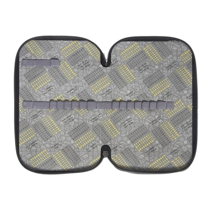 Пенал 3 секции, 125 х 205 х 55 мм, Calligrata 30П26/3 Пенал 3 секции, 125 х 205 х 55 мм, Calligrata 30П26/3 "School", ламинированный картон