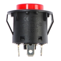 Выключатель кнопочный с подсветкой, с фиксацией, красный Выключатель кнопочный с подсветкой, с фиксацией, красный