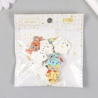 Набор пуговиц декоративных дерево "Милый котёнок" набор 15 шт МИКС 2х2,1 см Набор пуговиц декоративных дерево "Милый котёнок" набор 15 шт МИКС 2х2,1 см