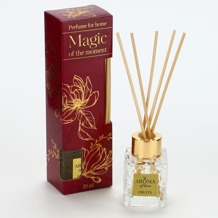 Диффузор ароматический палочки, ароматизатор для дома &laquo;Аромадиффузор: For home&raquo;, аромат фруктовый, 50 мл.