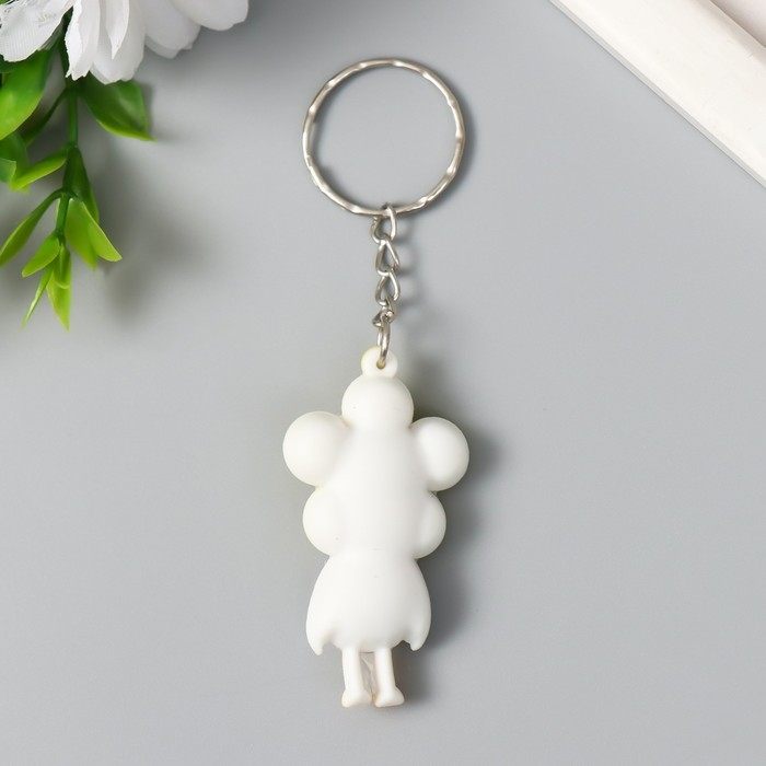 Брелок резина Брелок резина "Утёнок в карнавальной шапке" МИКС 2,4х1,5х6,4 см