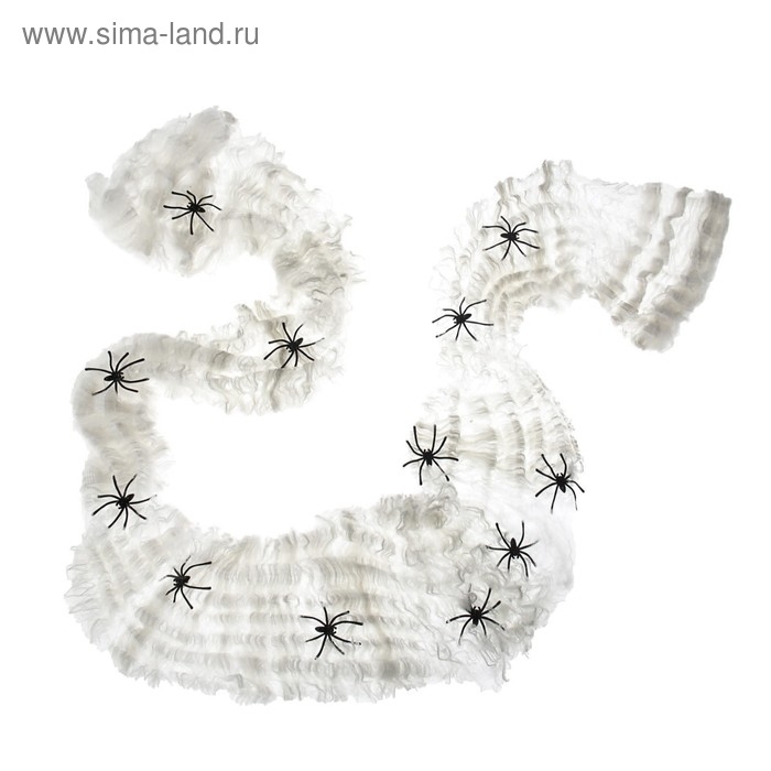 Прикол «Паутина», 60 г, 12 пауков Прикол «Паутина», 60 г, 12 пауков