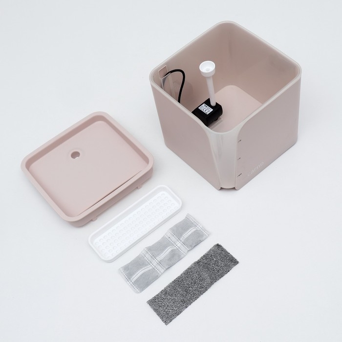 Фонтанчик для животных Carno, 2 л, с датчиком воды и фильтром, 18х16 см 2 л, розовый Фонтанчик для животных Carno, 2 л, с датчиком воды и фильтром, 18х16 см 2 л, розовый