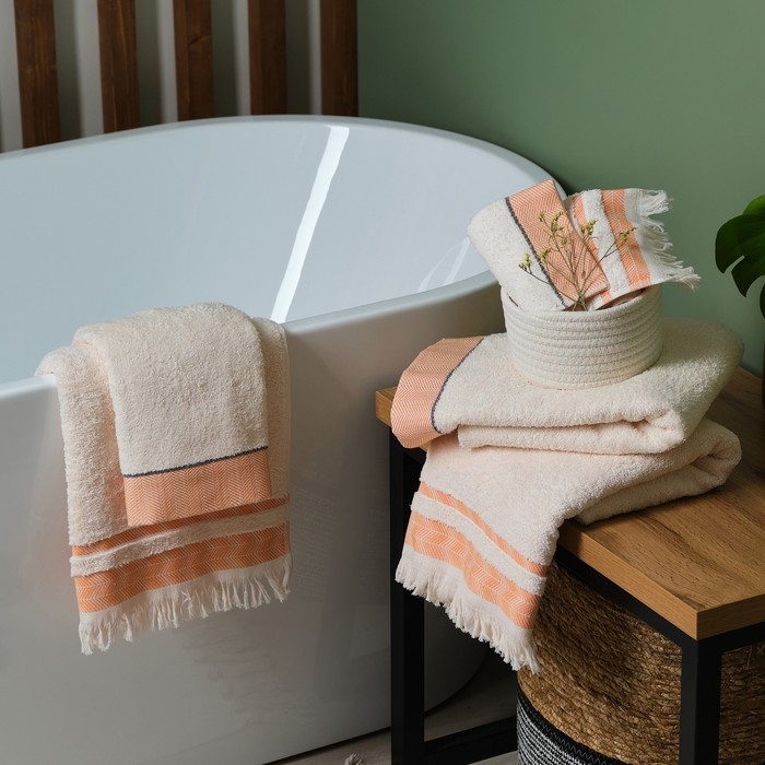 Полотенце махровое Love Life &laquo;Бриз&raquo; 50х80 см, оранжевый