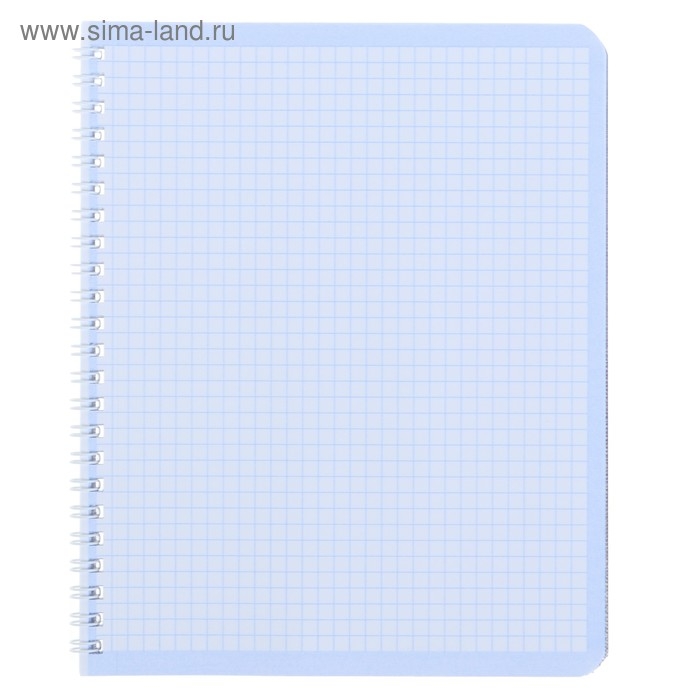 Тетрадь 48 листов в клетку, на гребне METALLIC Тетрадь 48 листов в клетку, на гребне METALLIC "Серебро", бумвинил