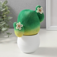 Растущий подарок травка Экоживчик "Кактус в горшочке" белый Растущий подарок травка Экоживчик "Кактус в горшочке" белый