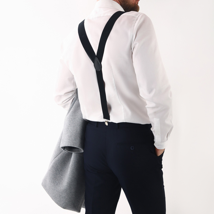 Подтяжки взрослые, ширина 3.5 см, цвет чёрный Подтяжки взрослые, ширина 3.5 см, цвет чёрный