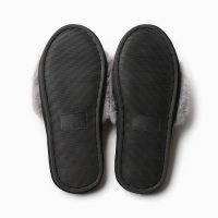 Тапочки женские с открытым носом размер 37-38, цвет серый Тапочки женские с открытым носом размер 37-38, цвет серый