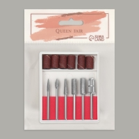 Фрезы с алмазным напылением, с насадками для педикюра, в пластиковом органайзере, 12 шт Фрезы с алмазным напылением, с насадками для педикюра, в пластиковом органайзере, 12 шт