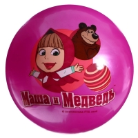 Мяч «Маша и Медведь», с наклейкой, ПВХ, 23 см, цвета МИКС Мяч «Маша и Медведь», с наклейкой, ПВХ, 23 см, цвета МИКС