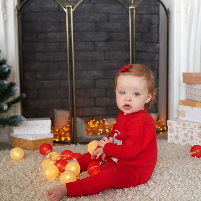 Комбинезон Крошка Я Комбинезон Крошка Я "Winter party", рост 86-92 см, красный