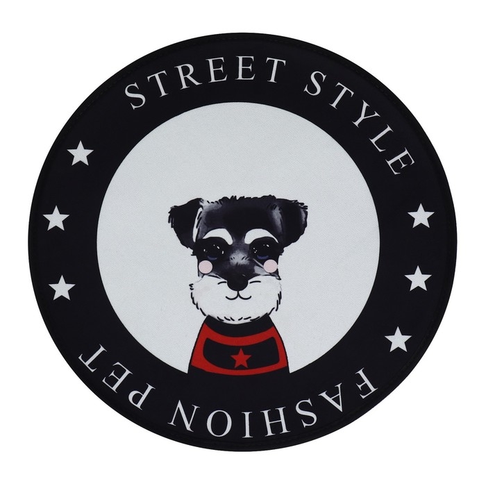 Коврик для животных, EVA+полиэстер, d=60 см. чёрный