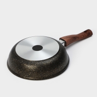 Сковорода Granit ultra black-gold, d=24 см, антипригарное покрытие, стеклянная крышка, съёмная ручка Сковорода Granit ultra black-gold, d=24 см, антипригарное покрытие, стеклянная крышка, съёмная ручка