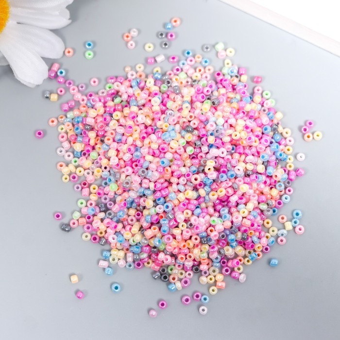 Бисер стекло 12/0 "Перламутр. Меланж. Зефирные цвета" 30 гр