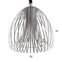 Светильник потолочный "Лиф" серебро 1х40Вт, Е27, 52х52х61 см