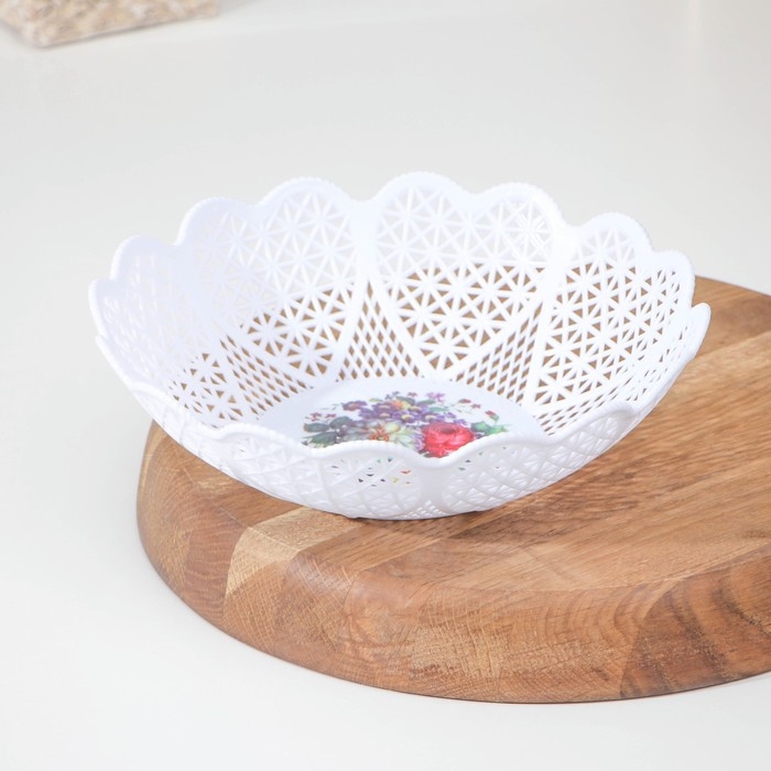 Ваза для хлеба и фруктов &laquo;Кубань. Сердце&raquo;, d=22 см, цвет МИКС