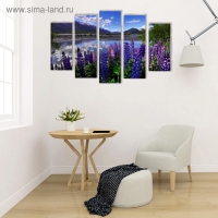 Модульная картина "Берег" (2-23х52; 2-24х70; 1-24х80) 120х80см Модульная картина "Берег" (2-23х52; 2-24х70; 1-24х80) 120х80см